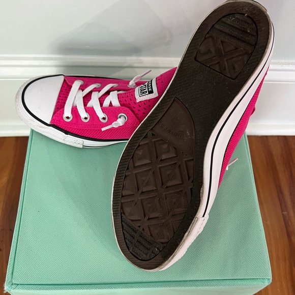 Converse Pink and White Chuck Taylor Sneakers - Picture 4 of 8